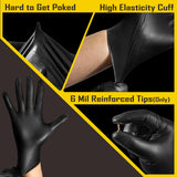 COOLJOB 5 Mil Disposable Nitrile Gloves, Heavy Duty Gloves for Household Cleaning, Cooking, Food Safe & Powder Free, 1000 Count Large