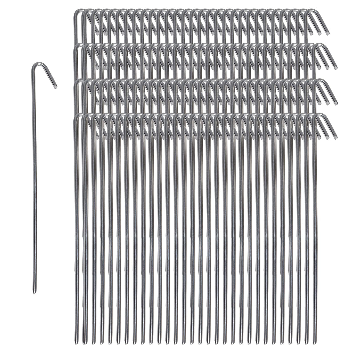 Pinnacle Mercantile 120 Pack Tent Stakes Metal Garden Edging Fence Hooks Pegs Christmas Decoration Stakes Made USA 9 inches Long
