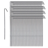Pinnacle Mercantile 120 Pack Tent Stakes Metal Garden Edging Fence Hooks Pegs Christmas Decoration Stakes Made USA 9 inches Long