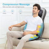 COMFIER Shiatsu Neck Back Massager with Heat, 2D ro 3D Kneading Massage Chair Pad, Adjustable Neck Massage,Seat Massager for Full Body Relaxation, Christmas Gifts for Dad Mom Women Men,Dark Gray