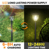 Bright 10 Pack Solar Pathway Lights Outdoor, Solar Powered Garden Lights Waterproof IP65, Auto On/Off LED Solar Lights for Landscape Path Lighting,Decor for Yard,Patio,Driveway,Lawn (Warm White)