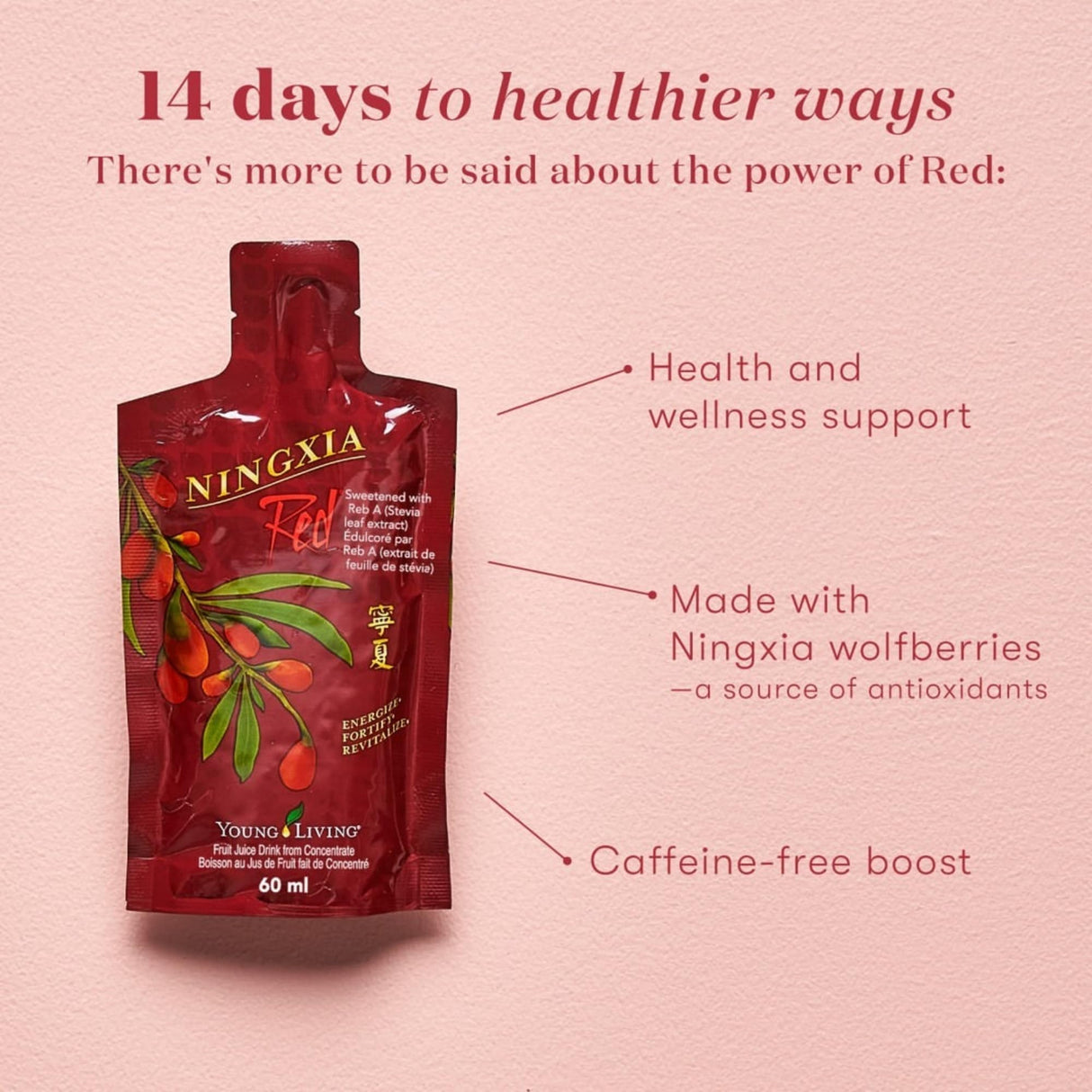 Young Living Ningxia Red Supplement - Fortify & Revitalize - 30 Pack, 2 fl oz Each