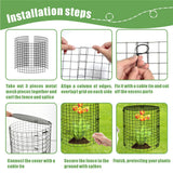 6 Packs Garden Plant Protectors from Animals,Metal Plant Cage, 11.8"x 12.6"