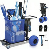 Aomedeelf Beach Cart with Balloon Wheels for Sand, Maximum Capacity 220 lbs