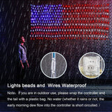 HYH American Flag Lights with 420 Super Bright LEDs,Waterproof Led Flag Net Light of The United States for Yard,Garden Decoration, Festival, Holiday, Party Decoration,Christmas Decorations