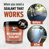 Liquid Rubber Waterproof Sealant – DIY Leak Repair Coating for Flat, Metal & Low Slope Roofs, Foundations, Gutters & More – Flexible Protective Membrane - Black - 1 Gallon