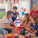 PaLuQiYa 2026 World Cup Porch Goose Outfit, 23" High Lawn Goose Statue Soccer Fan Costume Clothing, FIFA World Cup 2026 Porch Garden Geese Clothes with Hat for Outdoor Patio Yard