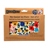 Yumbox Reusable Soft Ice Packs with Fabric Sleeve for Lunch Box and Cooler, Sweatproof, Pack of 2 Gel Ice Packs (Flowers)
