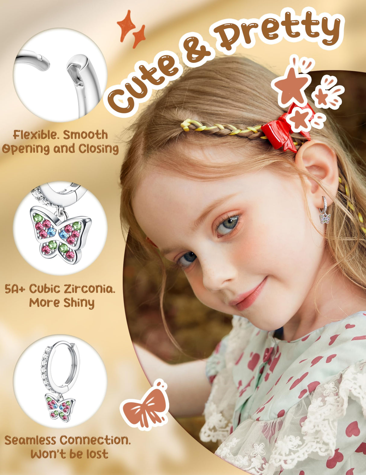 LOYALLOOK Cute Silver Small Hoop Earrings for Women Hypoallergenic