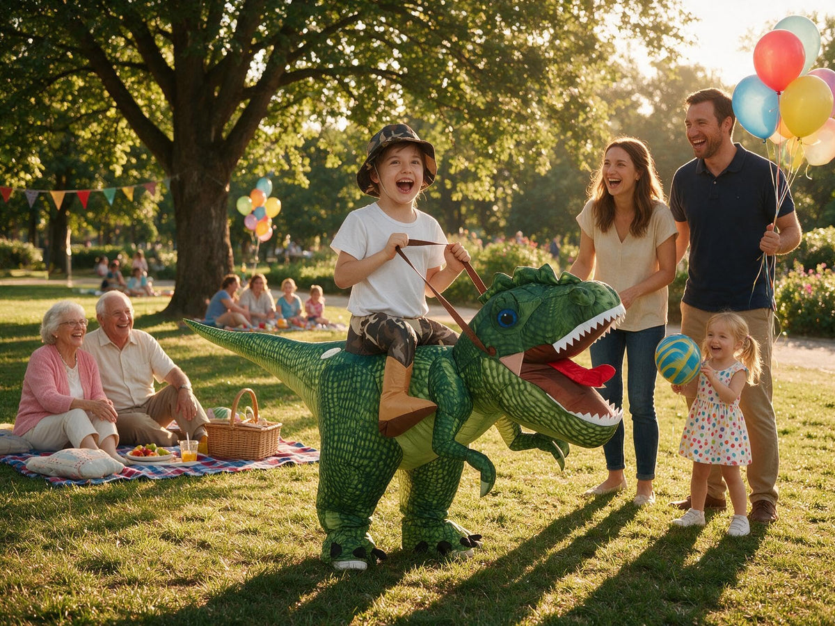Inflatable Dinosaur Costume for Kids,Blow Up Halloween T Rex Suit (4-6Yrs)