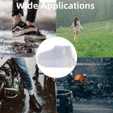 LSDWL Waterproof Shoe Covers 2 Pairs,Rain Shoe Covers Reusable Silicone Non Slip Shoe Covers for Outdoor,Rain Shoe Covers for Women and Men (Clear, X-Large)