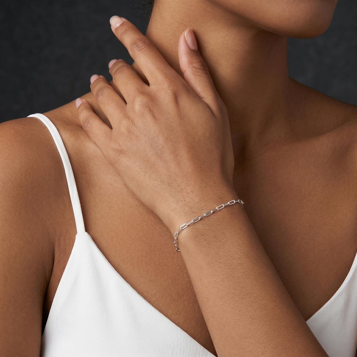 BLThing Silver Bracelets for Women 3mm Sterling Silver Paperclip Bracelet