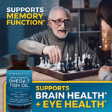 Viva Naturals Triple Strength Omega 3 Fish Oil Supplement - 2500 mg Fish Oil with Re-Esterified Omega 3 Fatty Acids Including EPA, DHA DPA - 60 Pescatarian-Friendly Softgels