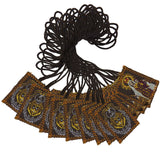 Needzo Bulk Carmen and Sacred Heart Scapulars Catholic, Embroidered Brown Scapular for Women, 12 Pack