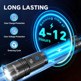 Tughlax LED Rechargeable Flashlights 9900 High Lumens 2Pack, Super Bright Flashlight, Zoomable Powerful Camping Flashlights with LCD Digital Display, 5 Modes Waterproof Flash Light for Home