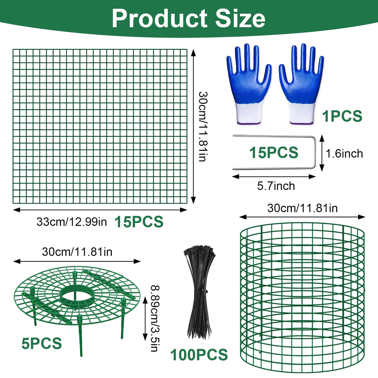 Nlicrst 5 Sets Strawberry Plant Support with Wire Plant Protectors, 12.9"x 11.8" Wire Plant Cages and Strawberry Growing Racks, Animal Protection for Strawberry Tomato Garden Vegetables Plants