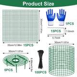 Nlicrst 5 Sets Strawberry Plant Support with Wire Plant Protectors, 12.9"x 11.8" Wire Plant Cages and Strawberry Growing Racks, Animal Protection for Strawberry Tomato Garden Vegetables Plants