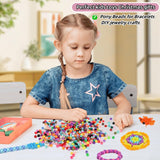 5 Boxes Bracelet Making Kit Pony Beads, 96 Colors Kandi Beads for Bracelets