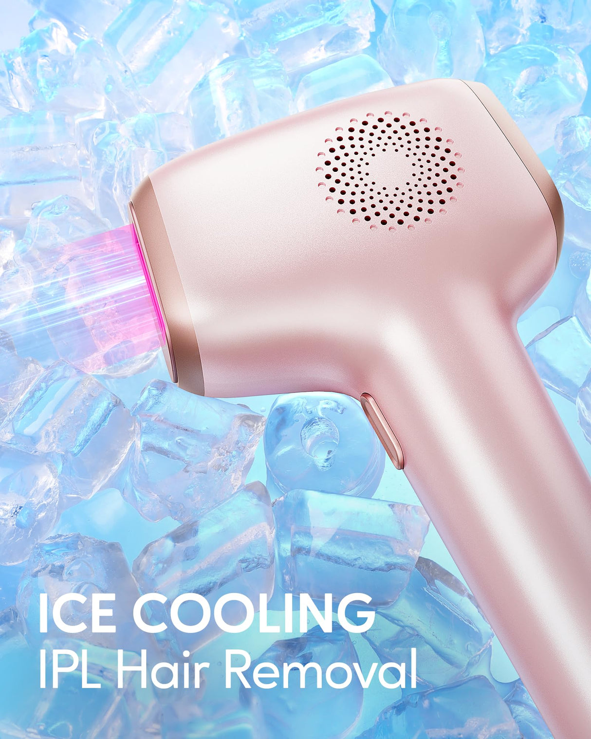 INNZA IPL Hair Removal with Ice Cooling Care Function for Women Permanent,999,999 Flashes Painless IPL Hair Remover, Hair Removal Device for Armpits Legs Arms Bikini Line