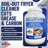 8LB Boil-Out Whiz Deep Fryer Cleaner - Degreaser Powder for Commercial Kitchen Cleaning Oil Saver - Deep Fryer Pot & Coil Safe - Extend Oil Life, Save Time & Energy - by FryOilSaver Co