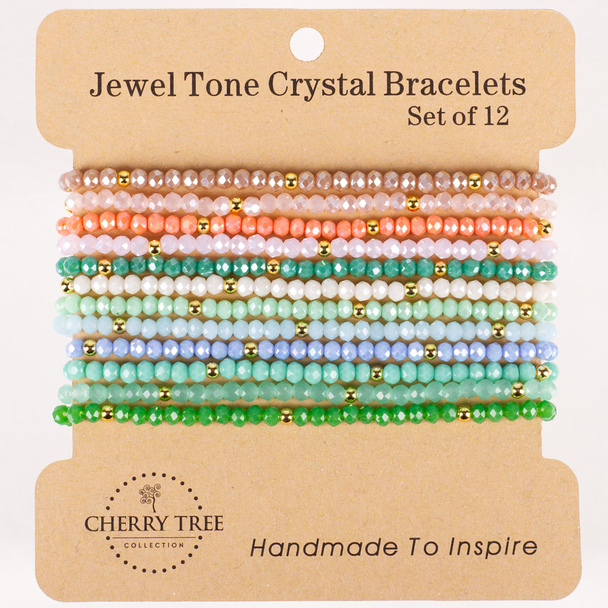 Cherry Tree Collection Women's Crystal Stacking Bracelets Daybreak-Gold