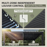 AirWire 10x12 FT Louvered Pergola Dark Gray