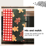 GEOMETRY Christmas Kitchen Towels - Quick Dry Microfiber Cloth Dish Towels for Kitchen Drying - Premium Quick Dry Towel, 2-Pack Set (Festive Lights + Ginger Joy (Merry Magic)