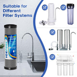 ICEPURE 1 Micron 2.5" x 10" Whole House CTO Carbon Sediment Water Filter Cartridge Compatible with DuPont WFPFC8002, WFPFC9001, SCWH-5, WHCF-WHWC, WHCF-WHWC, FXWTC, CBC-10, RO Unit, Pack of 3