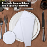 Urban Villa White Cloth Napkins Set of 12 100% Cotton Dinner Napkins Cloths Washable 20”x20” Absorbent Soft Durable Reusable-Ideal for Everyday Use Parties Wedding Thanks Giving Christmas Halloween