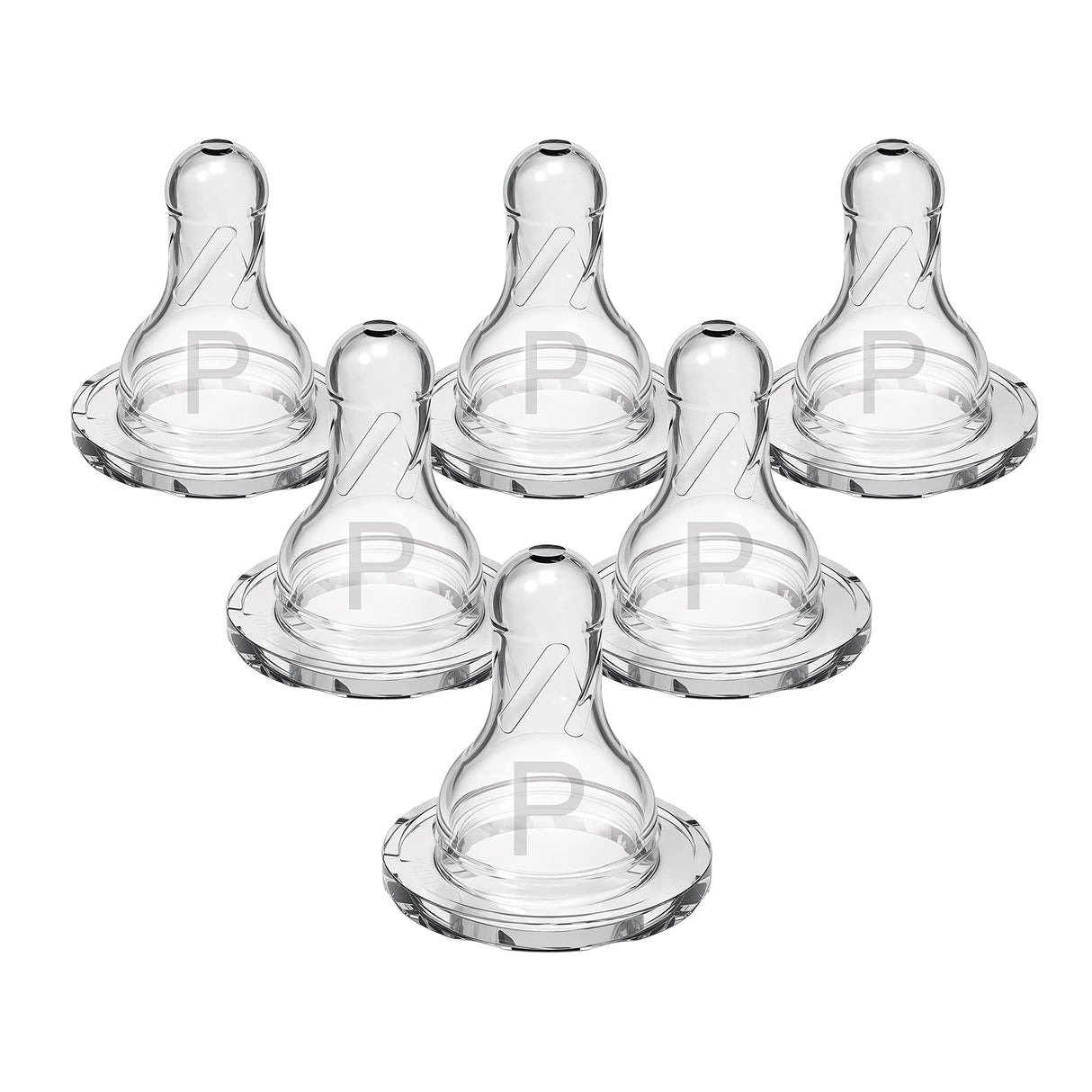 Dr. Brown’s Natural Flow Level 2 & Level 3 Narrow Baby Bottle Silicone Nipples, Medium-Fast Flow, 6m+, 100% Silicone Bottle Nipple, 6 Pack