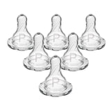 Dr. Brown’s Natural Flow Level 2 & Level 3 Narrow Baby Bottle Silicone Nipples, Medium-Fast Flow, 6m+, 100% Silicone Bottle Nipple, 6 Pack