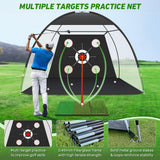 Zensouds Golf Net, 10x7FT with Golf Practice Mat
