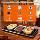 Electric Warming Tray for Food (Long 24x12 Inches), Warming Trays with 12 Temp-Settings,Built-in Thermostat and Full Surface Heating,Versatile Food Warmers for Parties Buffet,Gatherings,Daily Use