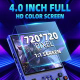 R36MAX Retro Handheld Game Console,64GB Open Source System Support 30+ Emulator Console,4.0 Inch IPS Screen Retro Gaming Console,4000mAh Battery,Portable Video Game Console for Christmas (Blue)