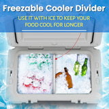 Omoojee 52 QT Ice Pack Cooler Divider, Compatible with RTIC 52QT Ultra Light Cooler, Freezable Cooler Divider, Cooler Accessories