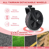 DUHKOI Collapsible Wagon Cart with Wheels Foldable,11 Lbs Lightweight Portable Folding Utility Wagon,90 L Heavy Duty Grocery Shopping Carts,Versatile for Garden Sports Camping Outdoor Use (Black Gray)