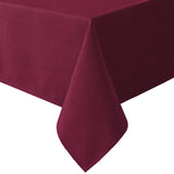 H.VERSAILTEX Linen Textured Table Cloths 60 x 120 Inch Premium Solid Tablecloth Spill-Proof Waterproof Table Cover for Dining Buffet Feature Extra Soft and Thick Fabric Wrinkle Free, Christmas Red