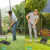 Lawn Leveling Rake, 17x10 Heavy Duty Lawn Leveler with Adjustable Handle Dirt Ground Level Tool for Yard Garden (60 Inch)