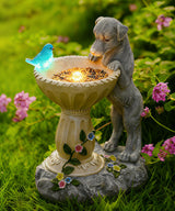Nacome Solar Dog Garden Statues: Weatherproof Resin Decor