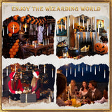 Sunjas 20 PCS Floating Candles with Wand LED Magic Hanging Candle Battery Operated Candle with 21 Batteries Include Flickering Warm Light Floating Candles for Christmas Halloween Decoration
