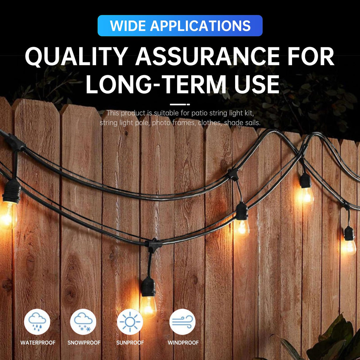 YingYa BIS 246FT Black Vinyl Coated 304 Stainless Steel Wire Rope Cable Kit – Heavy Duty Outdoor String Light Hanging Guide Wire with M5 Turnbuckle for Patio, Garden, Christmas Lights