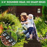 Garaook 120PCS 8-Inch Plastic Landscape Edging Stakes, Spiral Nylon Landscape Spikes, Anchoring Nails for Weed Barrier, Paver Edging, Landscape Edging, Artificial Turf, Grass Pathways, Black