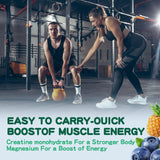 Creatine Monohydrate Gummies or Men & Women, Creatine Monohydrate for Muscle Strength, Muscle Builder, Energy Boost, Pre-Workout Supplement(120 Count)-Blueberry Pineapple Flavor.