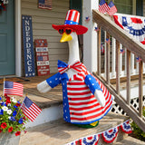ComfyKit 1 Set 4th of July Porch Goose Outfit, Patriotic 250th Anniversary Clothes for 23 Inch Plastic or Cement Goose, Patio Yard Garden Decor