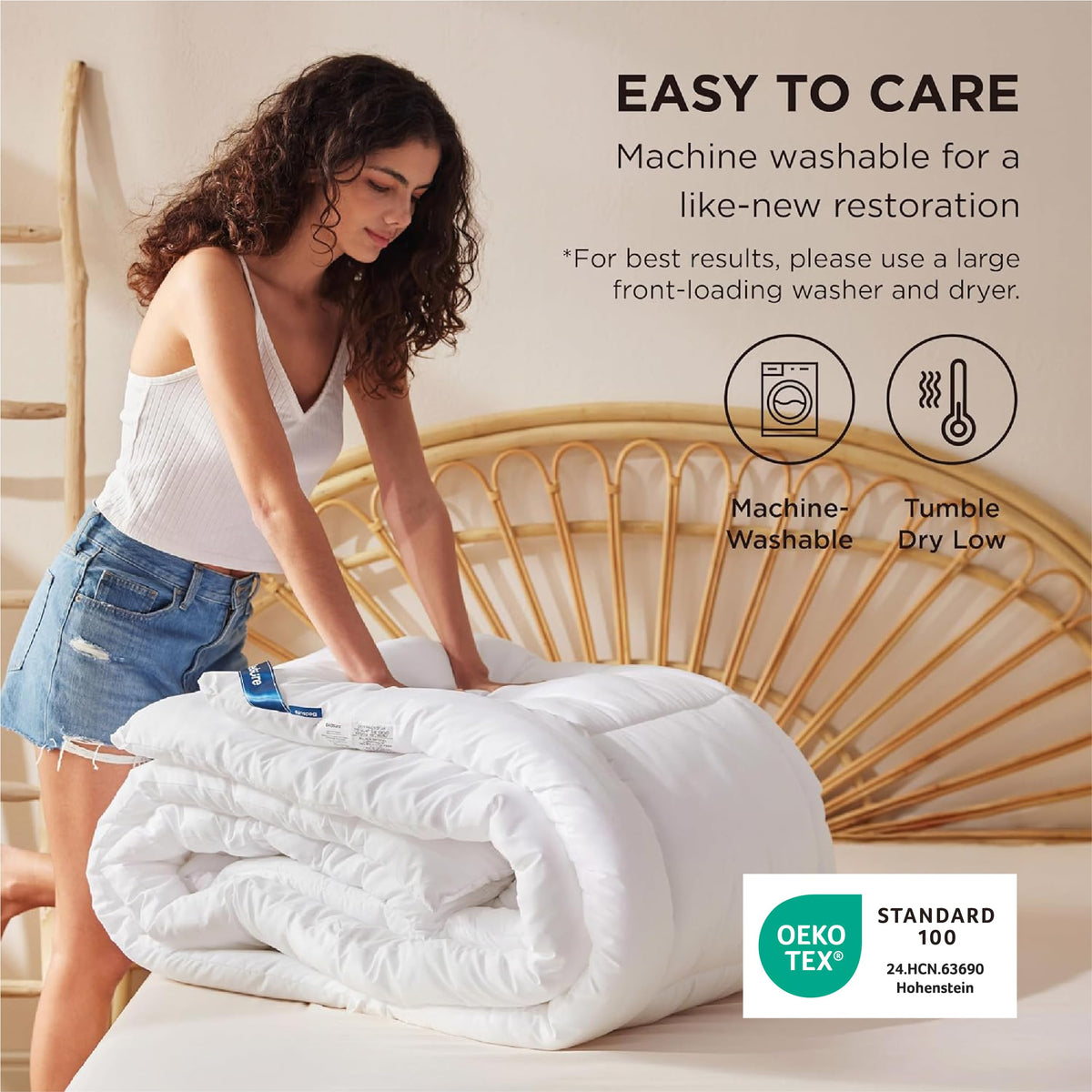Bedsure Comforter Duvet Insert, Quilted Bedding Blanket, OEKO-TEX