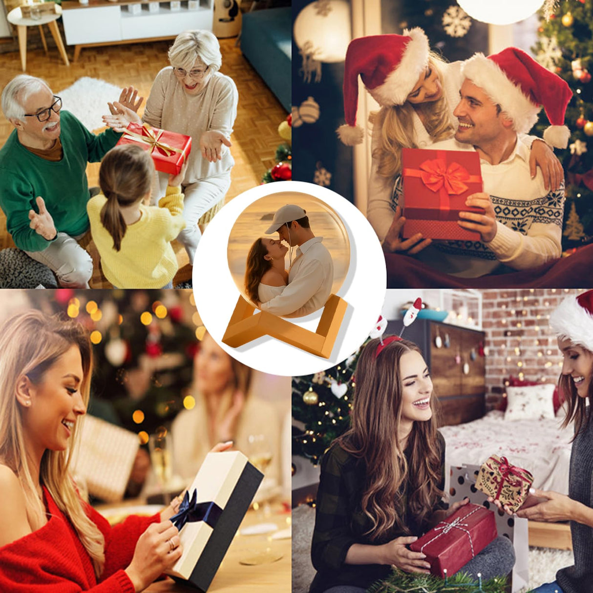 WINSD Memory Sphere Lamp 2.7" Crystal Ball Video Player Memory Orb Lamp Personalized Uploadable Videos & Photos Video Gift for Couples Friends Anniversary Birthday Christmas Gifts