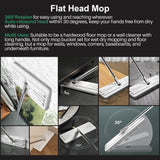 JOYMOOP Mop and Bucket with Wringer Set for Home, Flat Mop and Bucket System, Mops for Floor Cleaning and Wall Cleaner, with 3 Reusable Microfiber Mop Pads