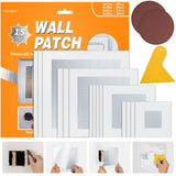 Wall Repair Patch Kit, 15 Pieces Aluminum Self-Adhesive Mesh Repair Patches for Drywall, Multiple Large Small Sizes 2/4/6/8 Inch Drywall Hole Repair Kit, Permanently Repairs Damaged Walls and Ceilings
