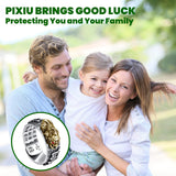 HETICA Feng Shui Pixiu Mantra Amulet Lucky Adjustable Ring
