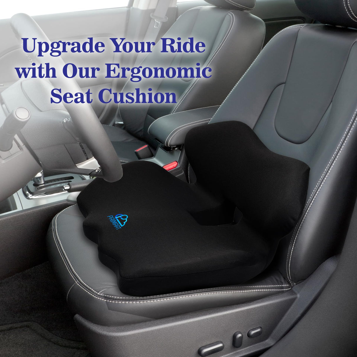 Ergonomic Memory Foam Seat Cushion for Office Chair, Car Seat, Gaming Chair, Dining Chairs| Sciatica, Tailbone & Coccyx Pain and Pressure Relief | Lumbar & Lower Back Support | Orthopedic Design